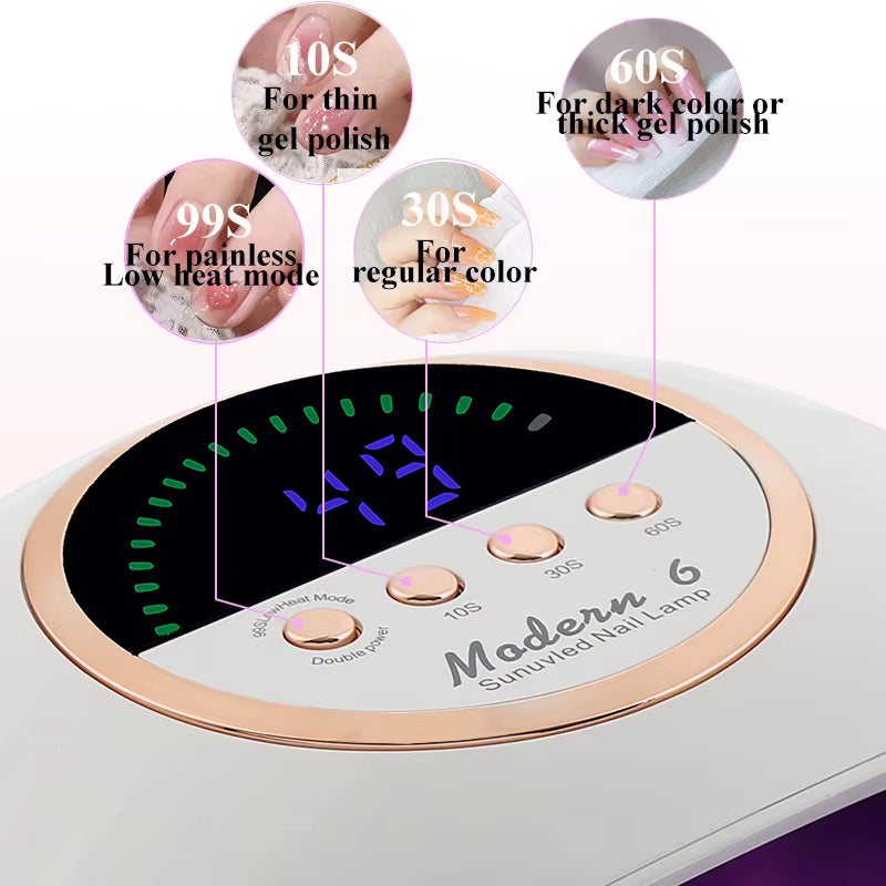 Lampe UV LED 69 LEDs pour Ongles – Sèche Vernis Gel Professionnel avec Capteur Infrarouge et Écran LCD – Lampe Nail Art EU