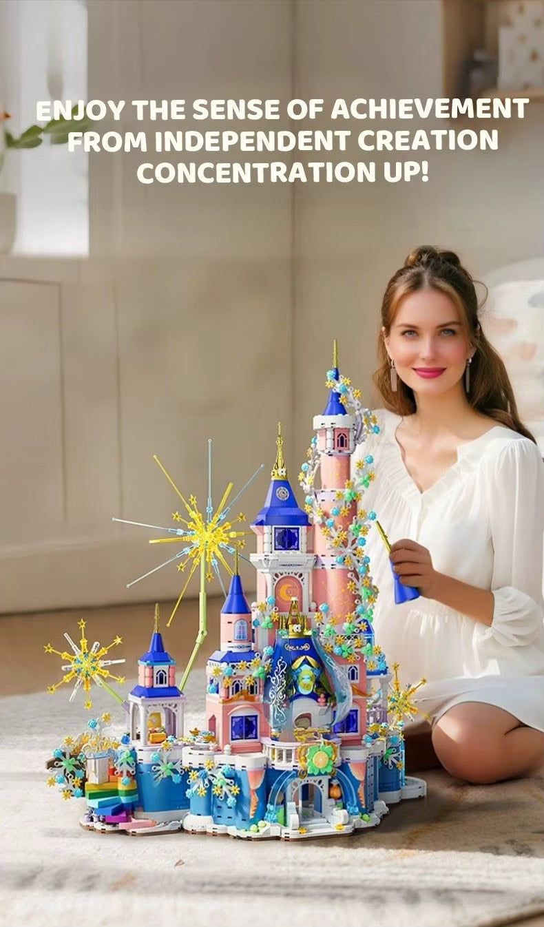 Château Magique 2334 Pièces – Bloc de Construction LED Style Princesse – Jeu Créatif Premium Enfant & Adulte – Décoration Fantaisie