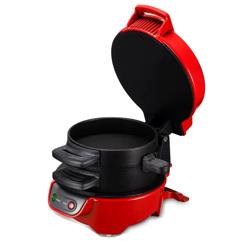 Machine à Hamburgers Multifonctionnelle Électrique 220V Mini Appareil Petit Déjeuner Antiadhésif Rouge Compact
