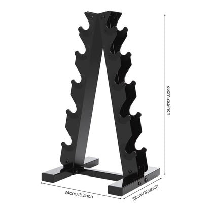 Support d’Haltères en Acier 5 Niveaux – Rack de Rangement pour Poids 100 kg Salle de Sport