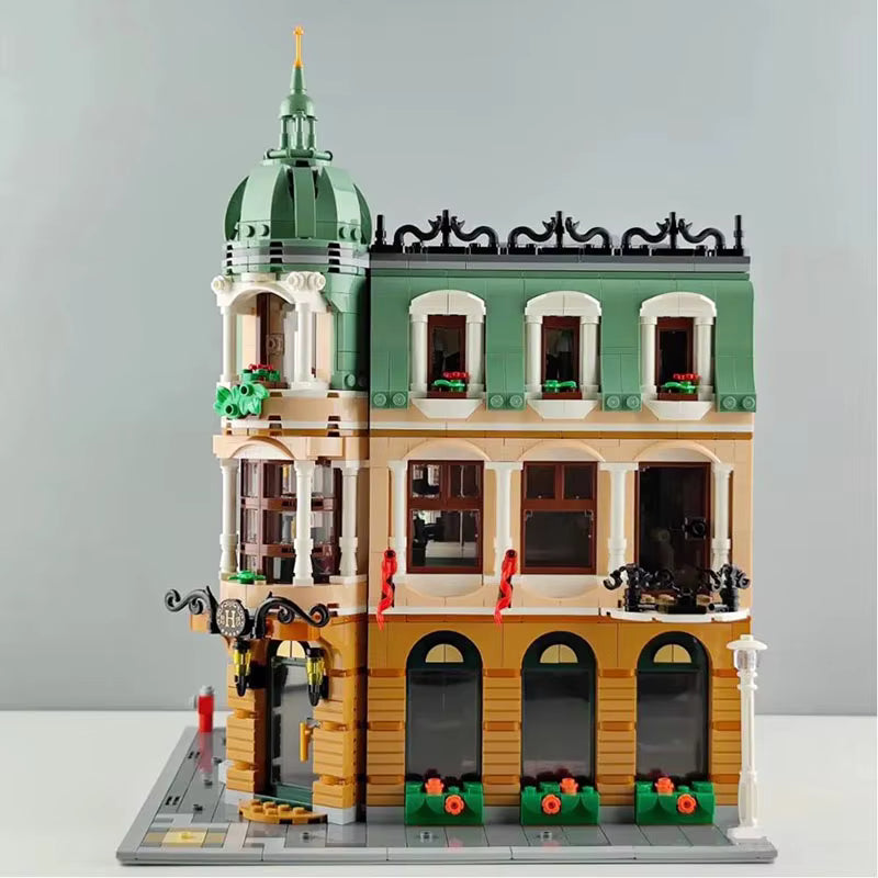 Hôtel Urbain en Blocs de Construction 3066 Pièces – Maquette Architecture Vintage à Assembler – Bâtiment de Ville Miniature de Collection pour Adultes et Adolescents – Jeu de Construction Créatif