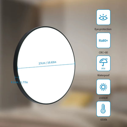 Plafonnier LED rond 24W étanche moderne