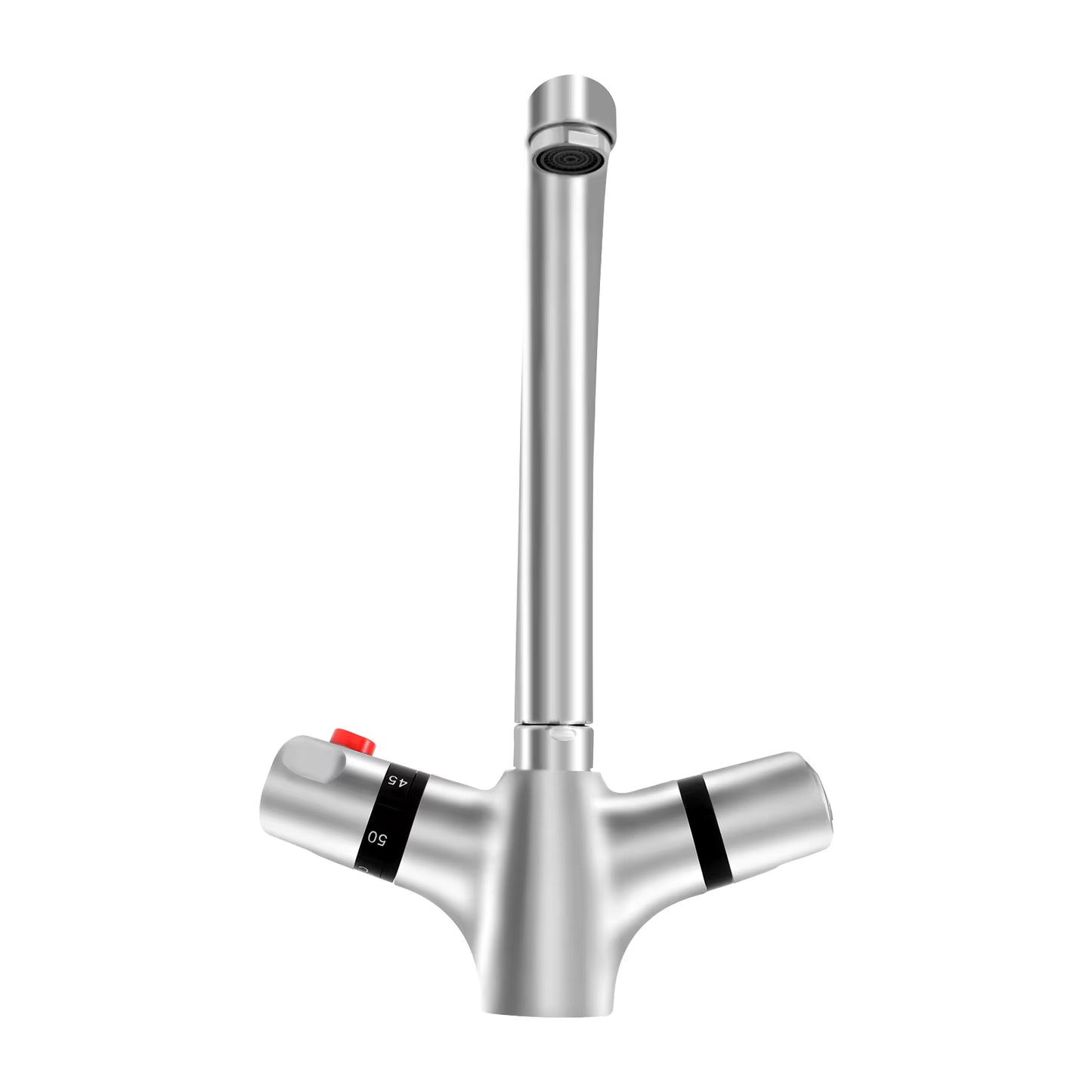 Robinet Mitigeur 360° Température Constante – 2 Poignées Chaud/Froid – Valve en Cuivre