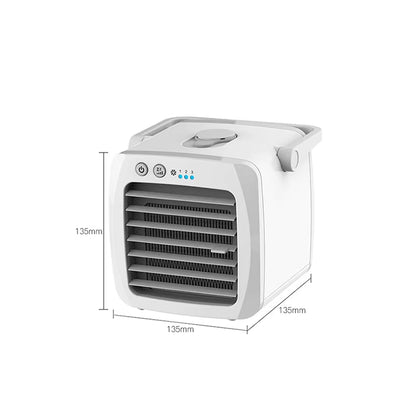 Mini Rafraîchisseur d’Air USB Portable – Ventilateur Refroidisseur Personnel Silencieux – Mini Climatiseur de Bureau Rechargeable – Refroidissement Été Maison Chambre Bureau – Blanc