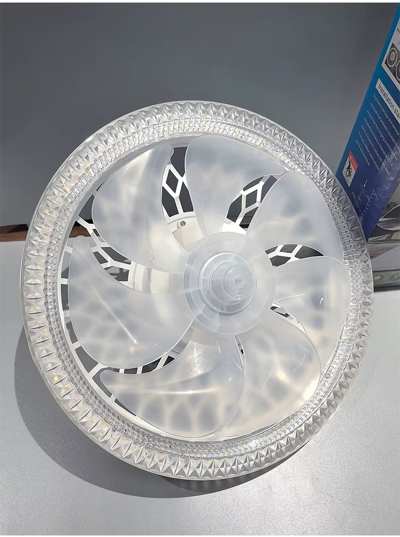 Ventilateur de Plafond LED 50W avec Télécommande – Douille E27, 3 Couleurs, Silencieux – Chambre & Salon