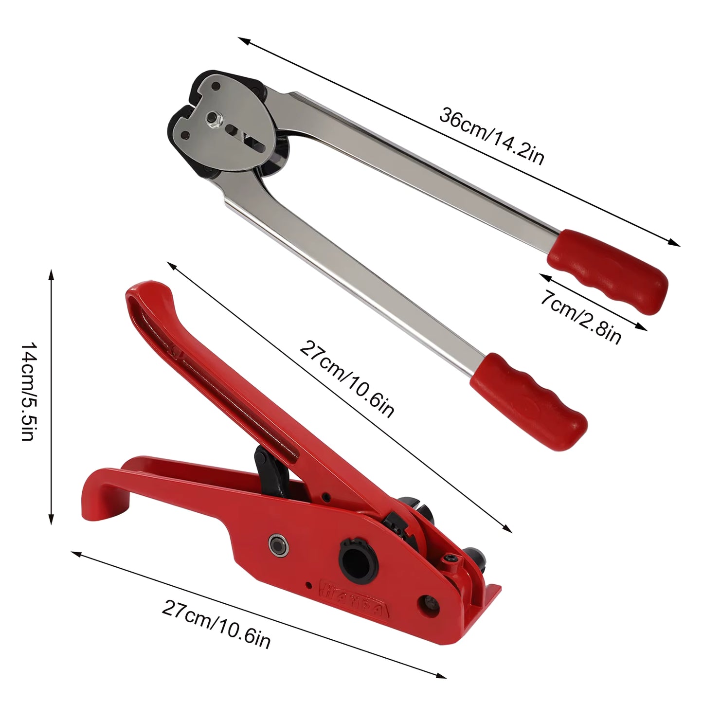 Kit de cerclage manuel 1000N – Tendeur + pince à sceller + feuillard plastique – Outils d’emballage professionnels pour colis et palettes