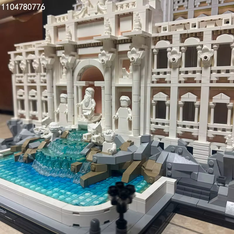Blocs de Construction Fontaine Trevi 1880 Pièces – Maquette Architecturale Compatible 21062 – Jeu de Briques Adulte & Enfant
