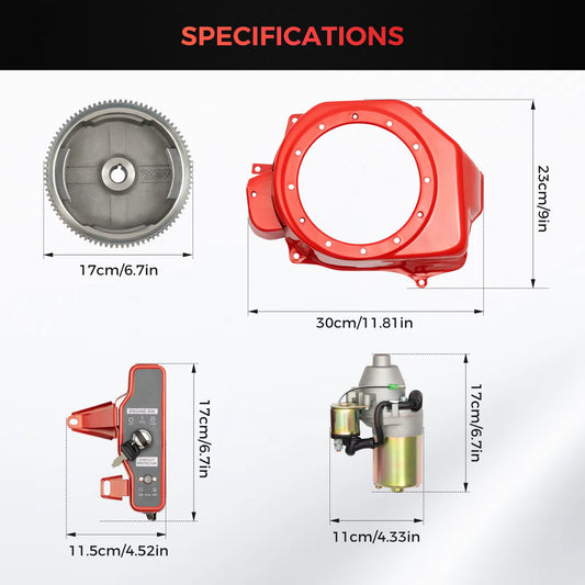 Kit démarreur électrique 12V type GX160/GX200