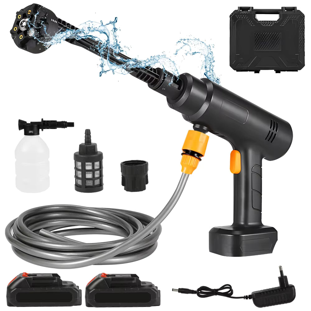 Nettoyeur haute pression portable 6-en-1 60 bars – Pistolet à eau pour lavage de voiture – Nettoyage extérieur et domestique