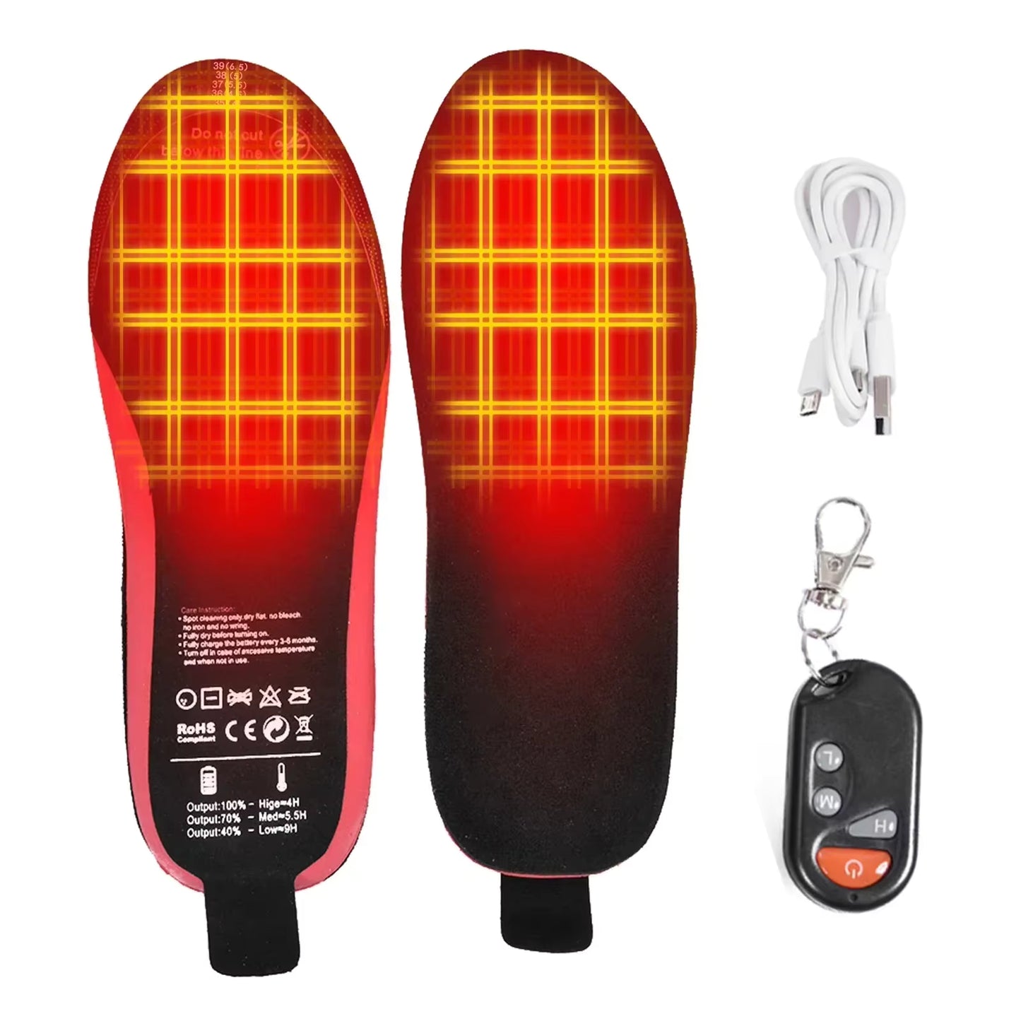 Semelles chauffantes rechargeables pour hiver – Chauffe-pieds télécommandé – Semelles chauffantes chaussures