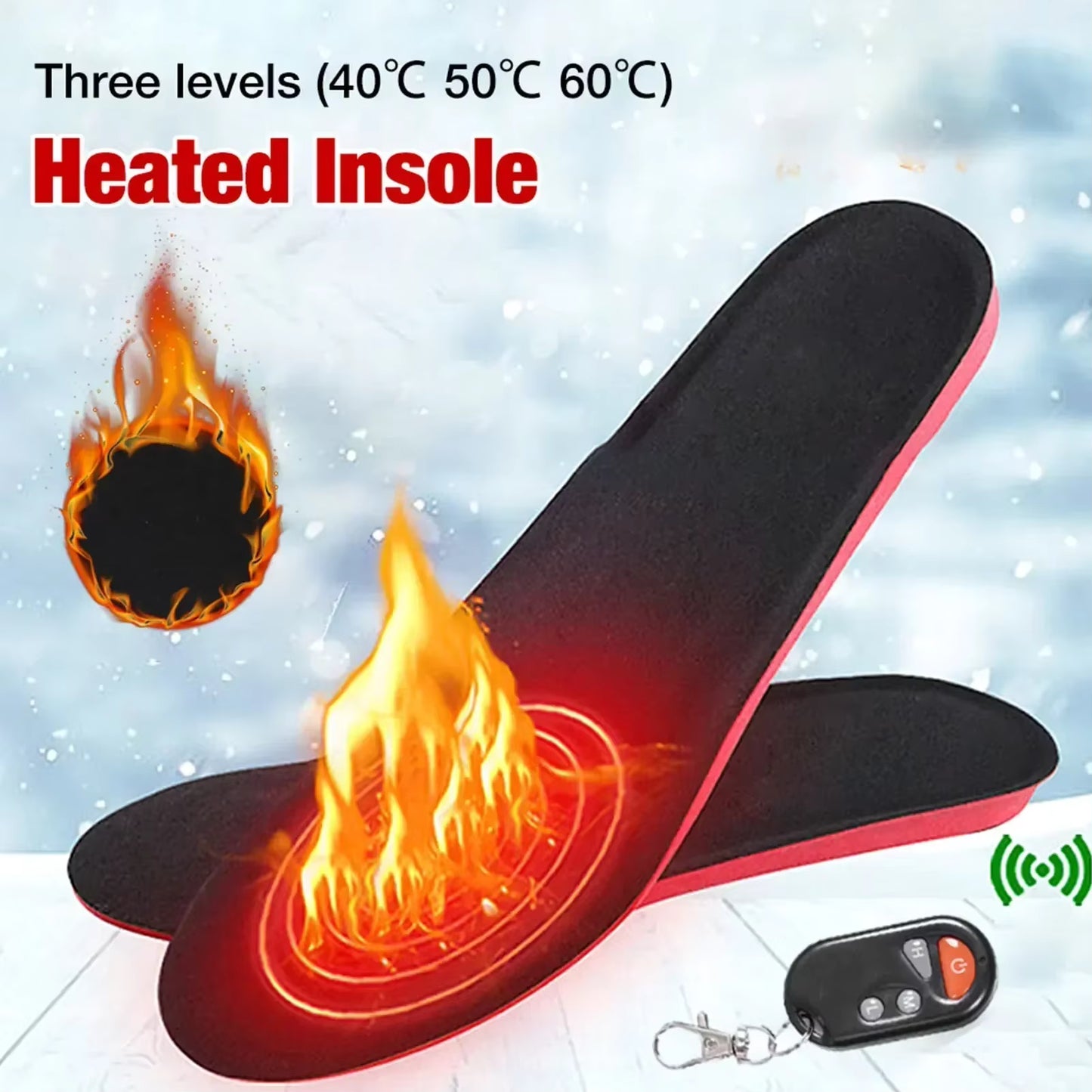 Semelles chauffantes rechargeables pour hiver – Chauffe-pieds télécommandé – Semelles chauffantes chaussures
