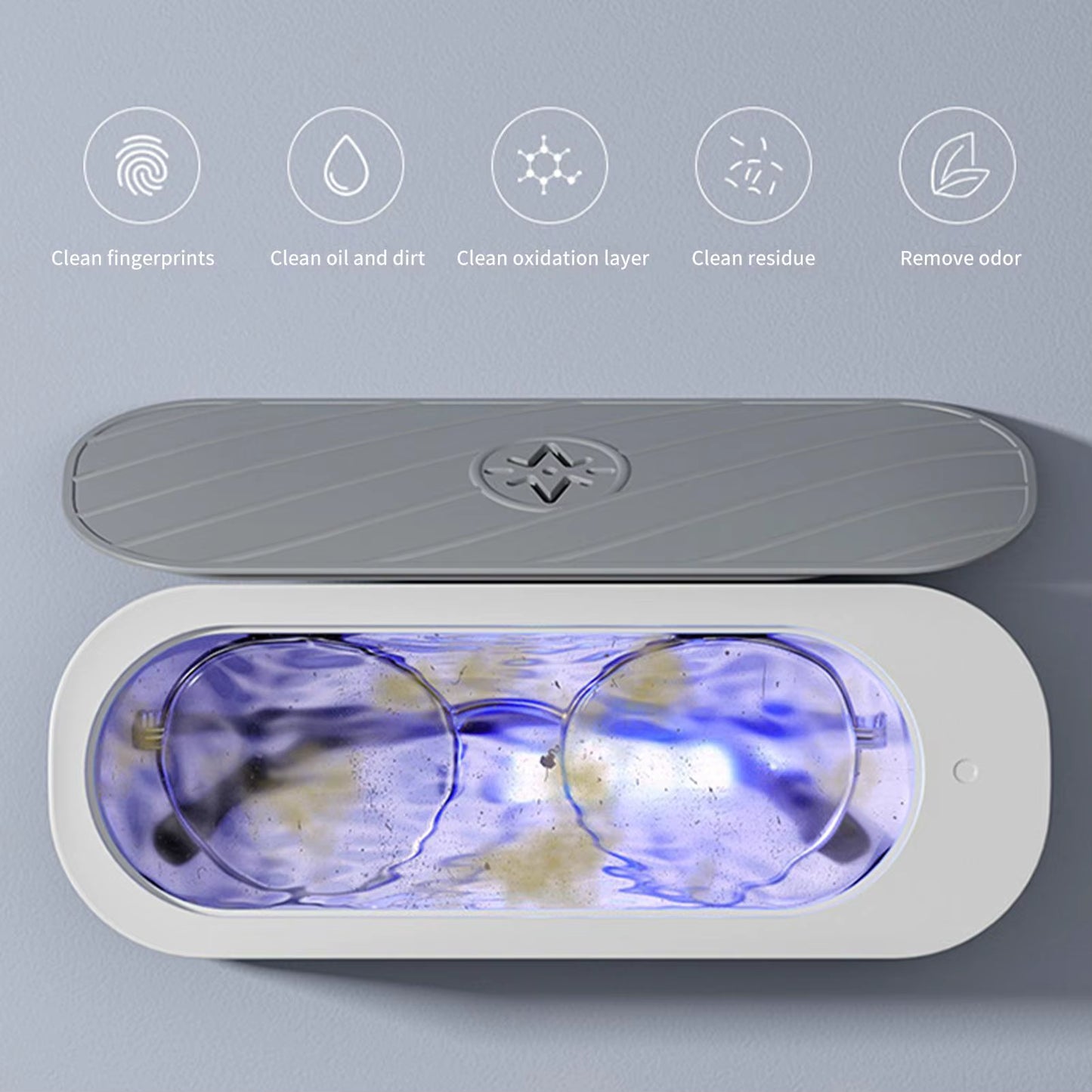Nettoyeur Ultrasons 45KHz pour Lunettes et Bijoux – Machine de Nettoyage Portable Haute Fréquence – Nettoyeur Montres, Bagues et Accessoires