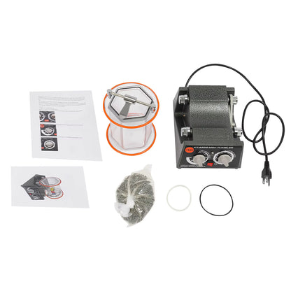 Polisseuse électrique 5 vitesses 60W – Machine à polir rotative pour bijoux, pierres, métaux – Polissage automatique avec tambour 3KG