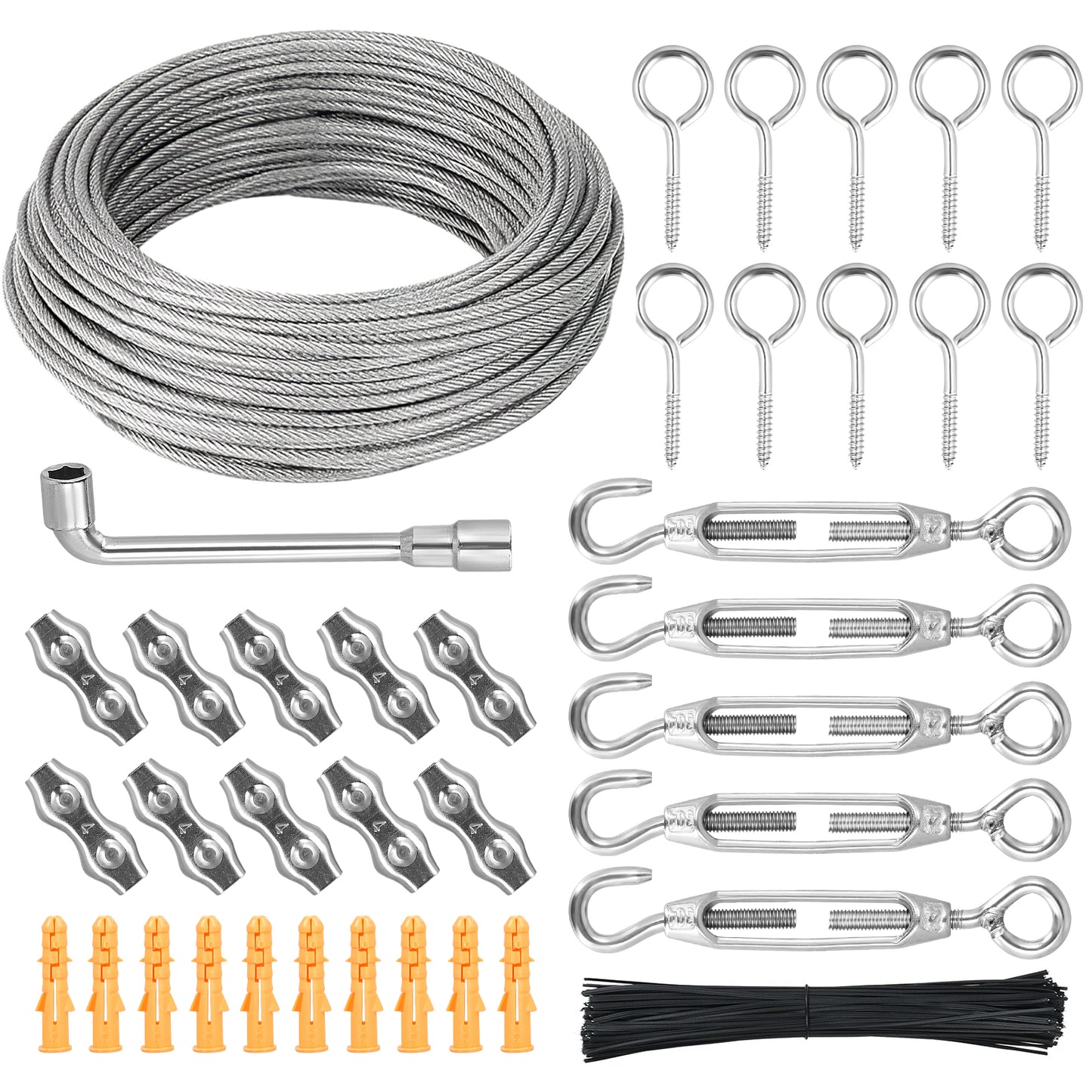 Câble Métallique Inox 30 m 3 mm – Câble Acier Robuste pour Garde-Corps, Clôture et Extérieur
