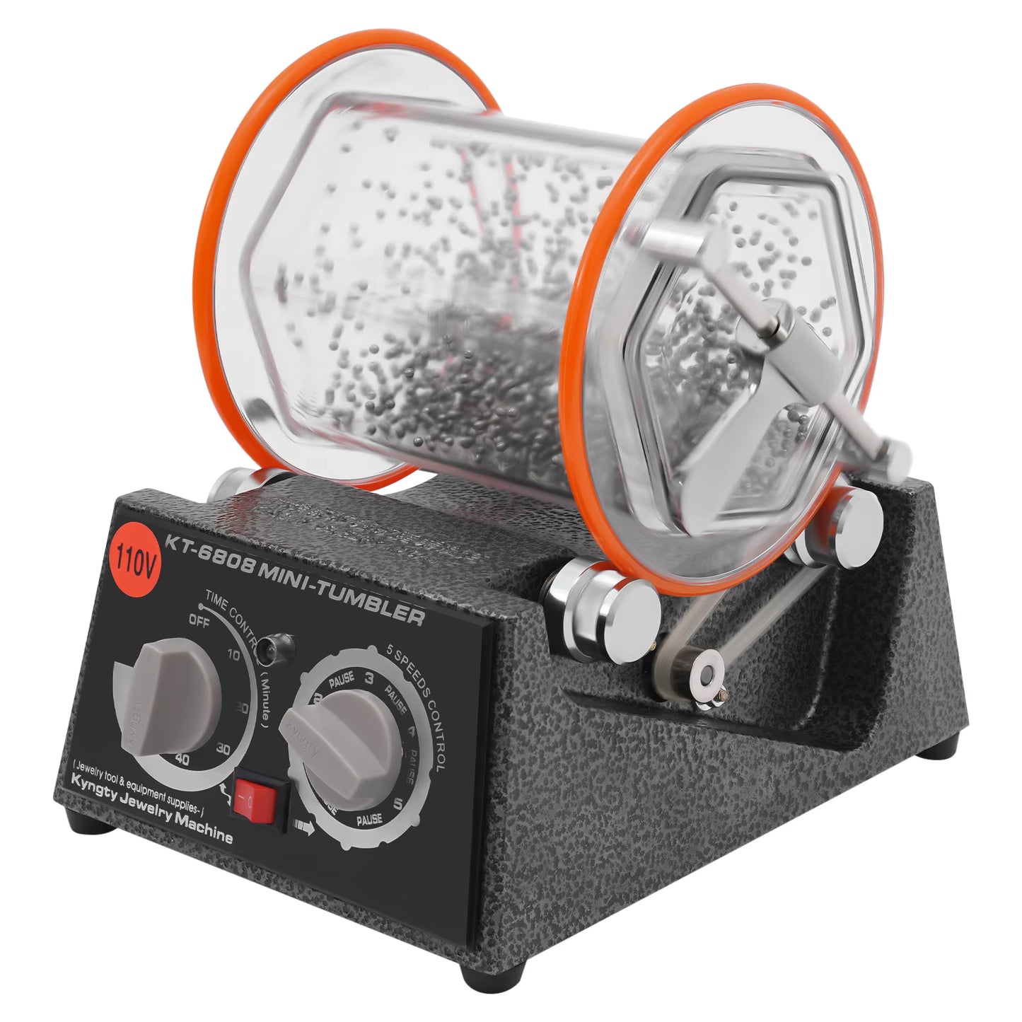 Polisseuse électrique 5 vitesses 60W – Machine à polir rotative pour bijoux, pierres, métaux – Polissage automatique avec tambour 3KG