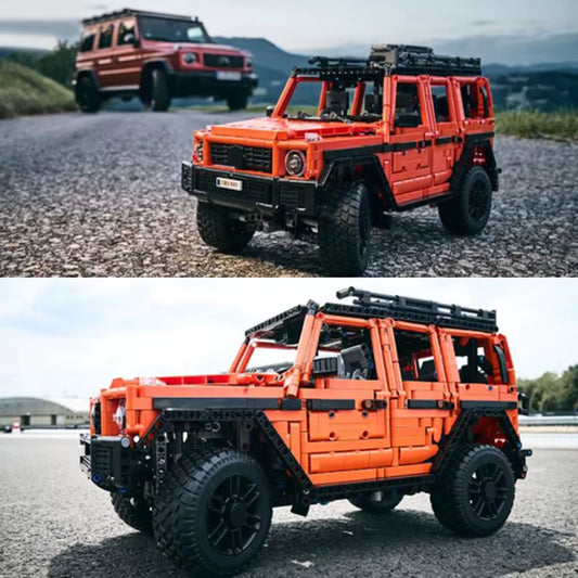 4x4 Tout-Terrain en Blocs de Construction 2891 Pièces – Véhicule Off-Road Orange à Assembler – Maquette SUV de Collection pour Adultes et Adolescents – Jeu de Construction Créatif