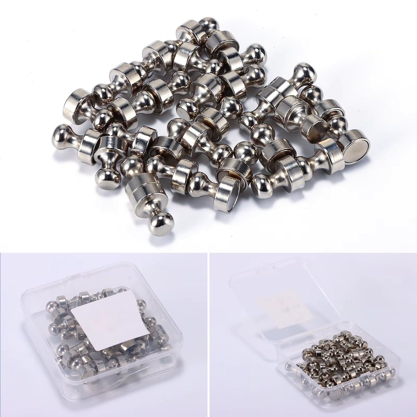 Lot de 90 Aimants Magnétiques Puissants pour Réfrigérateur et Tableau Blanc | Aimants de Bureau en Métal pour Cuisine, École, Planning et Organisation