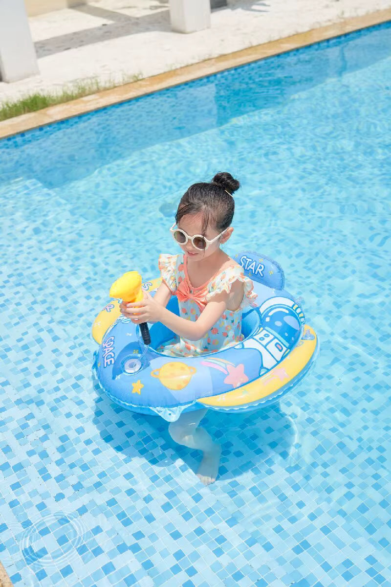 Bouée Bébé Gonflable avec Volant de Jeu – Siège de Natation Enfant Sécurisé – Flotteur Piscine pour Bébé et Jeune Enfant – Accessoire Baignade Été