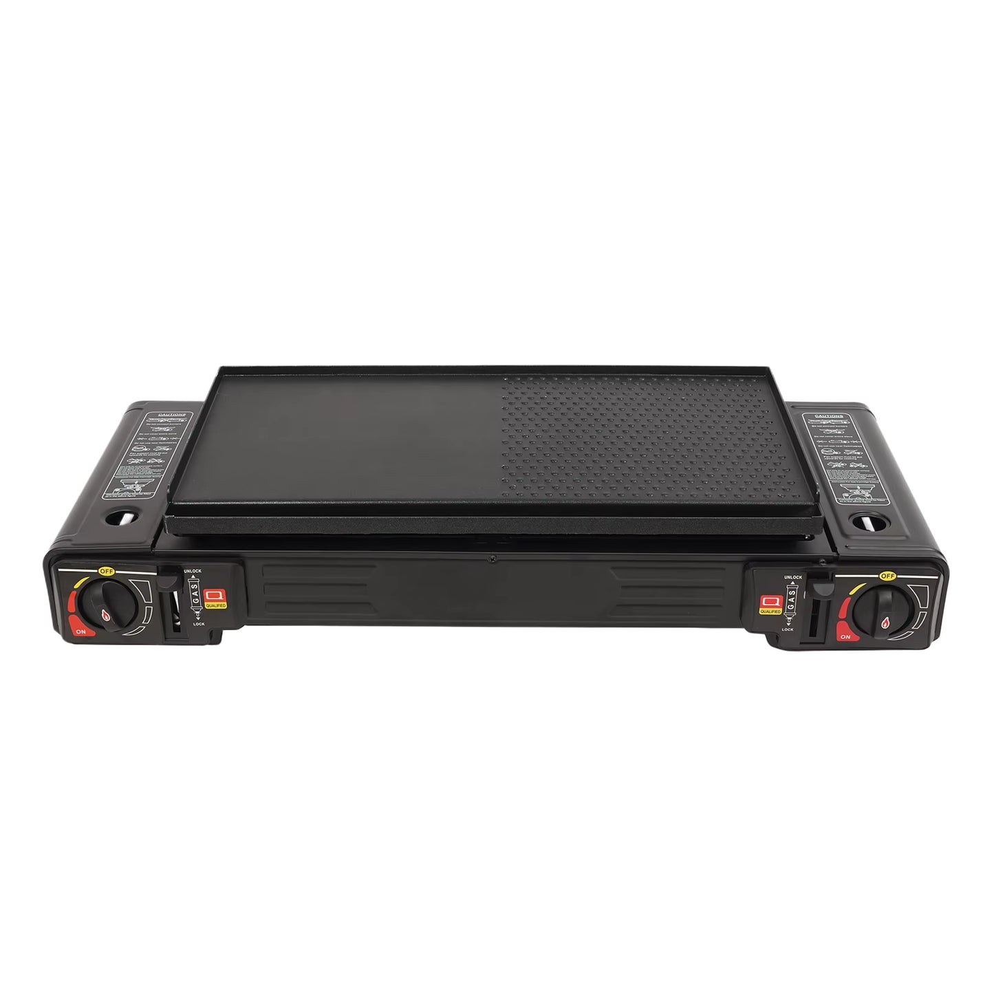 Réchaud de Camping Portable 2 Brûleurs Gaz Butane GPL 2,5 kW Allumage Automatique Barbecue Pique-Nique Outdoor