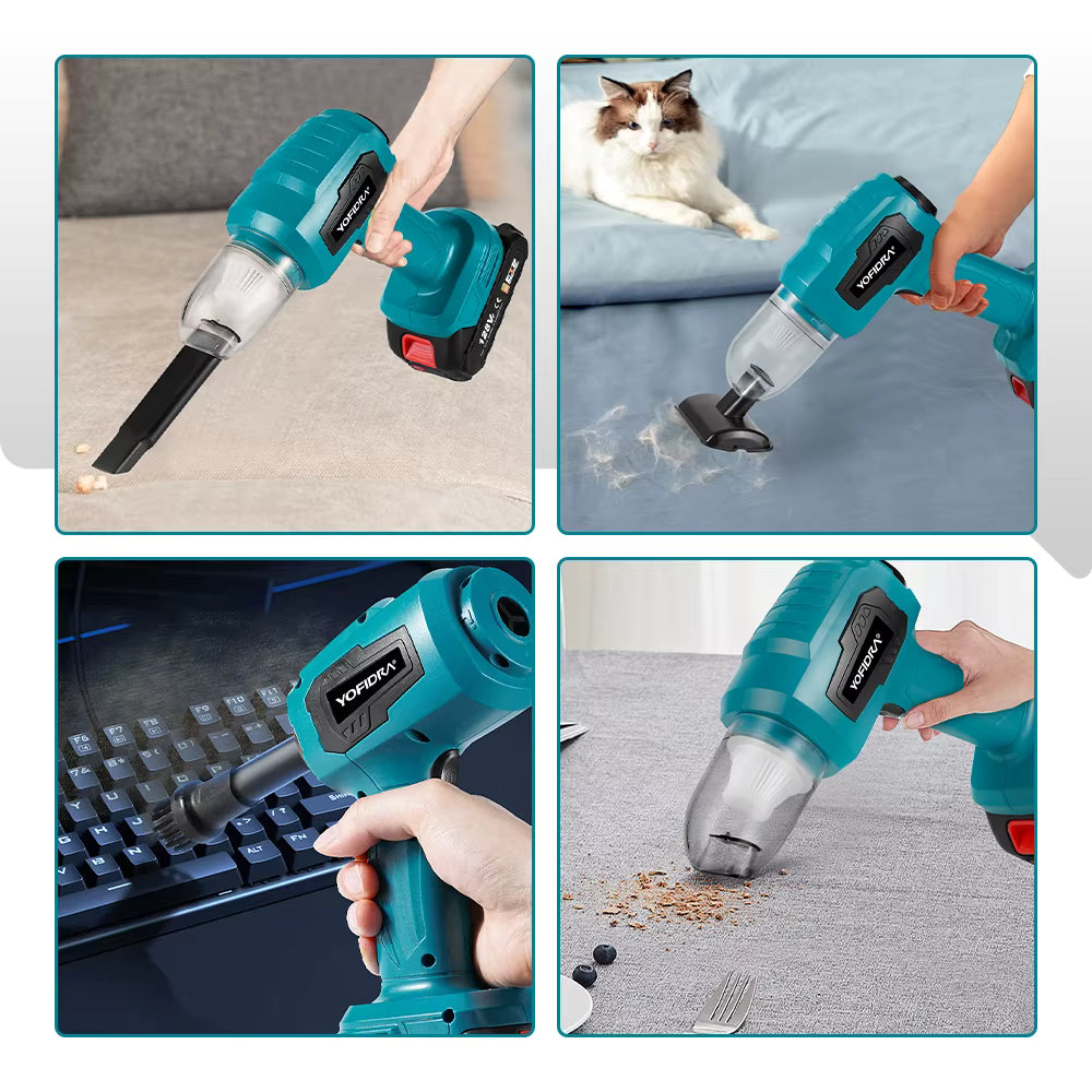 Aspirateur électrique sans fil rechargeable avec 7 accessoires