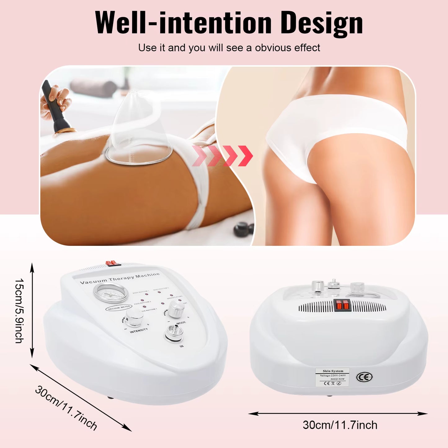 Pompe à vide électrique pour massage professionnel – Appareil ventouse multifonction, aspiration réglable, kit complet avec accessoires – usage esthétique, bien-être, spa