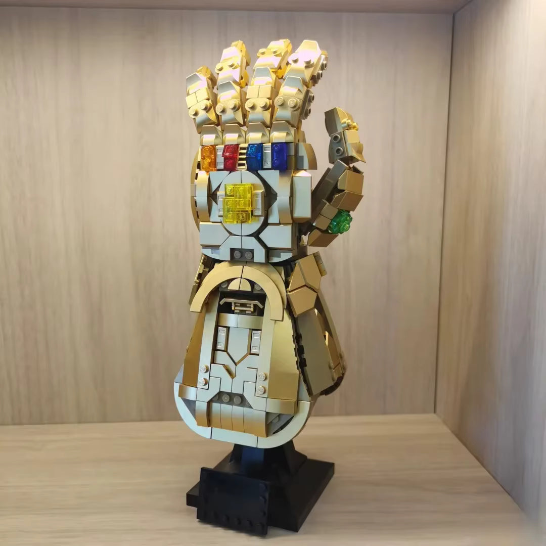 Blocs de Construction – Gant de l’Infini Thanos | Sculpture Décorative en Briques | 6 Gemmes | Set Collector Adulte