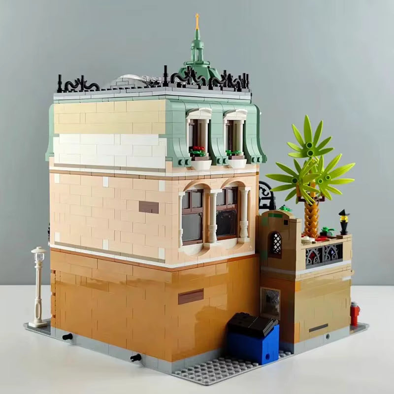 Hôtel Urbain en Blocs de Construction 3066 Pièces – Maquette Architecture Vintage à Assembler – Bâtiment de Ville Miniature de Collection pour Adultes et Adolescents – Jeu de Construction Créatif