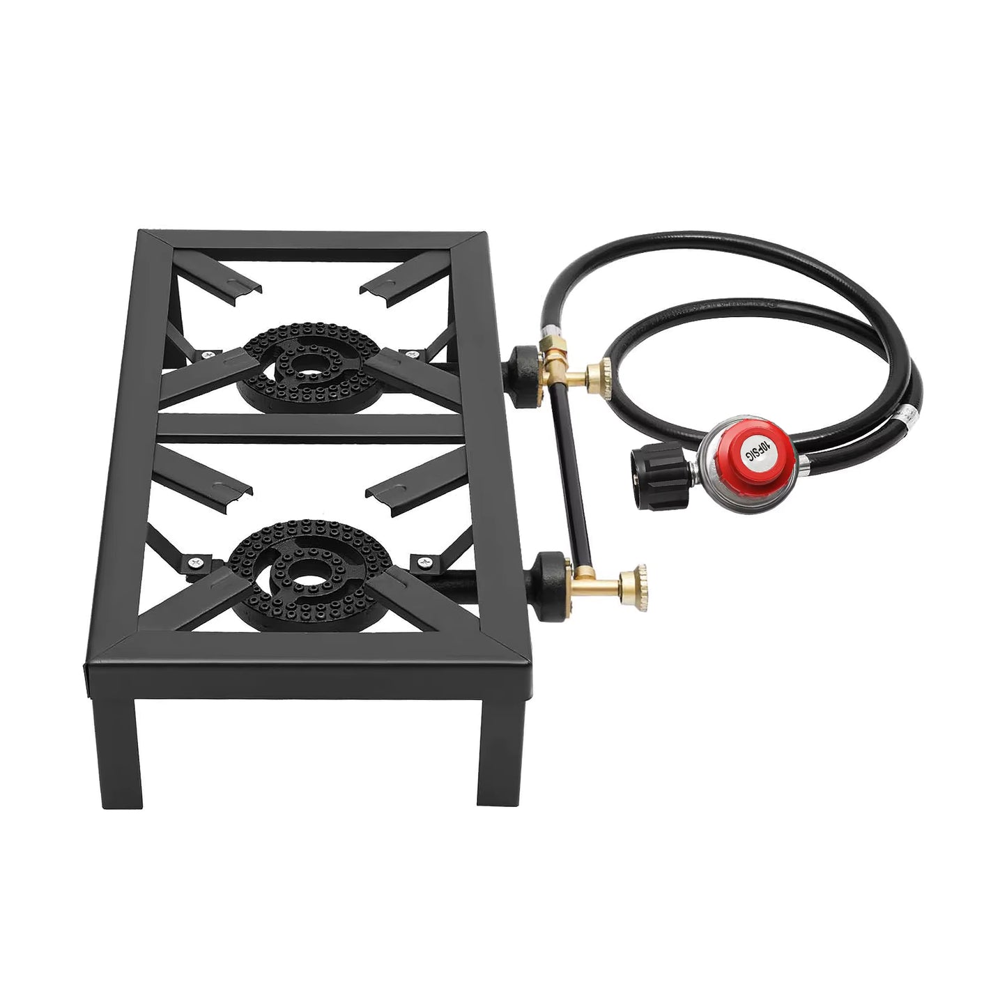 Réchaud à Gaz Portable Double Brûleur 8000W – Cuisinière Extérieure Propane Camping