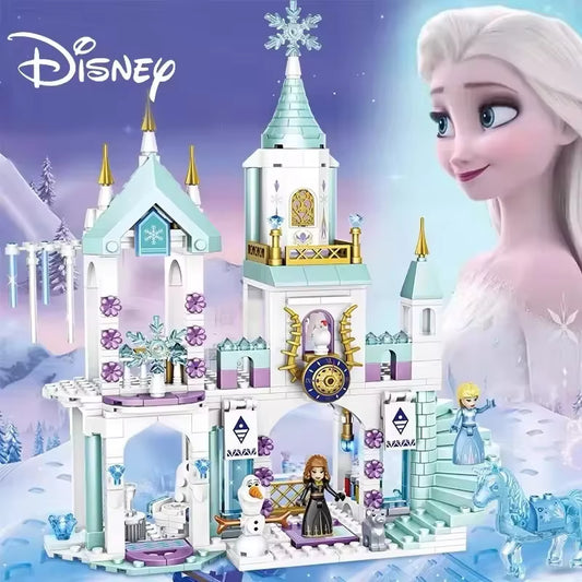 Château Princesse Blocs de Construction 360 Pièces – Palais Neige Hiver – Jeu Créatif Enfant – Cadeau Fille