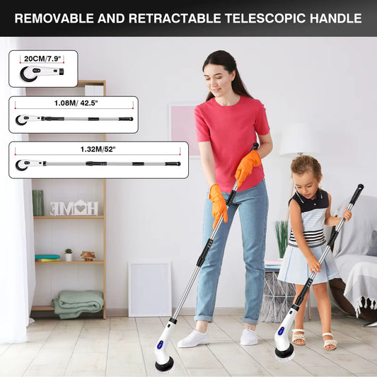 Brosse de nettoyage électrique sans fil 10 en 1 rotative