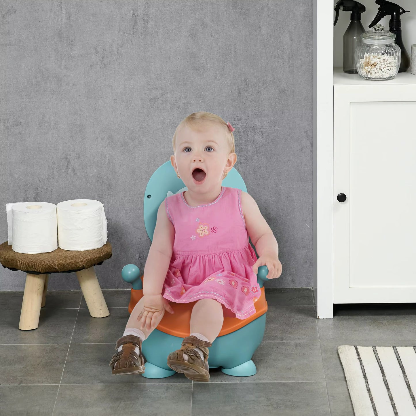 Pot d'Apprentissage Bébé avec Dossier – Antidérapant, Ergonomique – Garçon & Fille 6-36 Mois