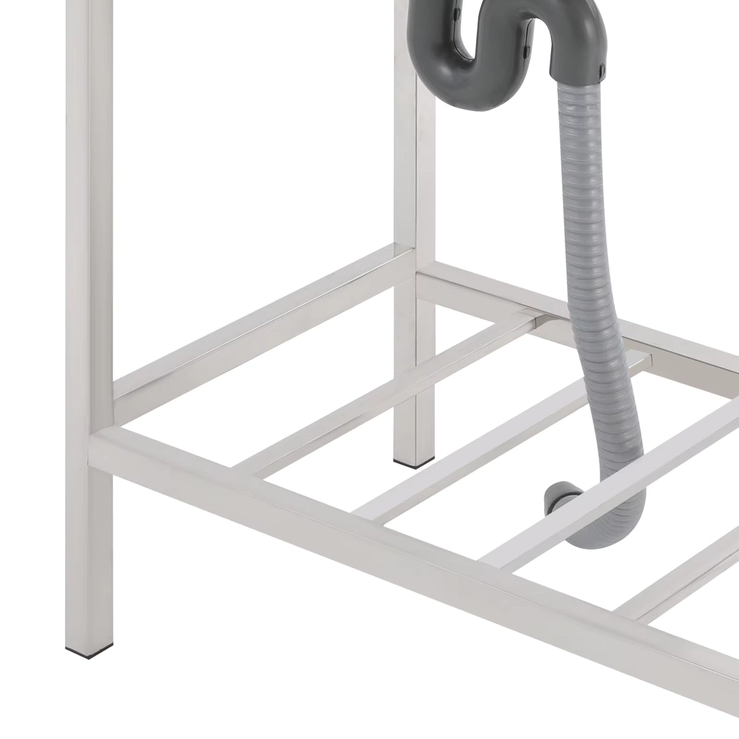 Évier de Cuisine Extérieur avec Support – Bac Inox 75x40x75 cm, Robinet 360°, Table de Travail avec Étagère, Évier Autonome pour Jardin, Camping ou Professionne