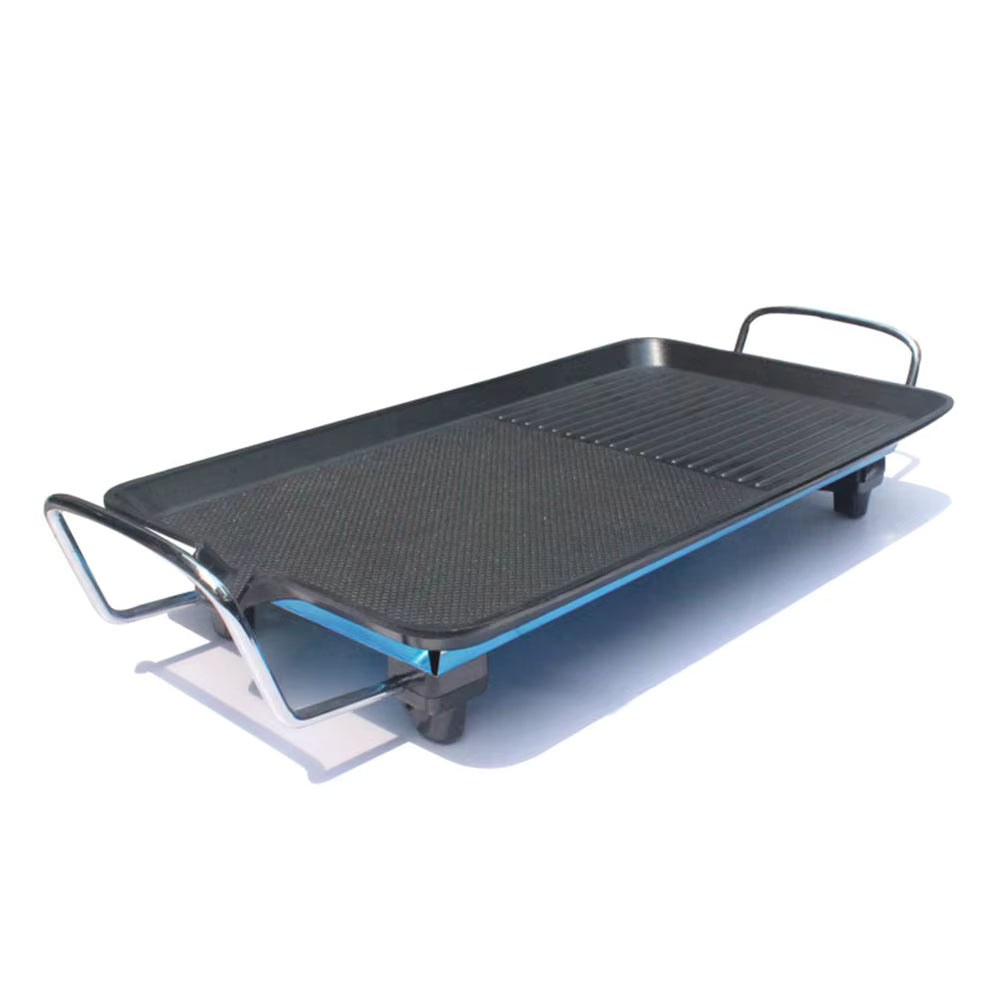 Grill Barbecue Électrique Portable – Plaque de Cuisson Antiadhésive, Température Réglable, Sans Fumée, Intérieur & Extérieur