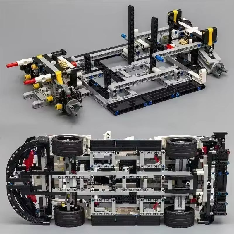 Voiture de Course en Blocs de Construction 1580 Pièces – Modèle Technique à Assembler – Véhicule Sport de Collection – Jeu Créatif Adulte Enfant