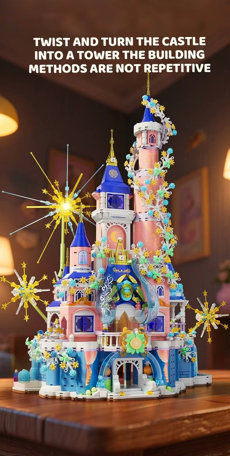 Château Magique 2334 Pièces – Bloc de Construction LED Style Princesse – Jeu Créatif Premium Enfant & Adulte – Décoration Fantaisie
