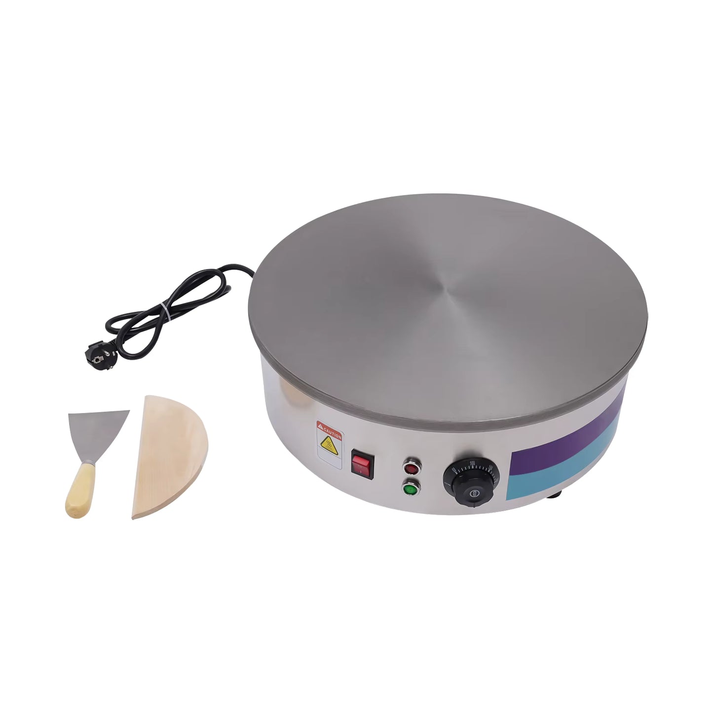 Crêpière électrique 45 cm professionnelle – Plaque chauffante 220V – Appareil à crêpes, pancakes et galettes – Usage maison et commercial