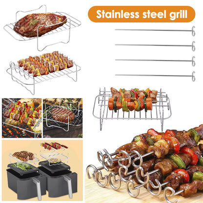 Accessoires Friteuse à Air 31 Pièces – Moules Silicone, Grilles, Pinces, Gants, Brosse Huile – Compatible Air Fryer Ninja Keplin Tower