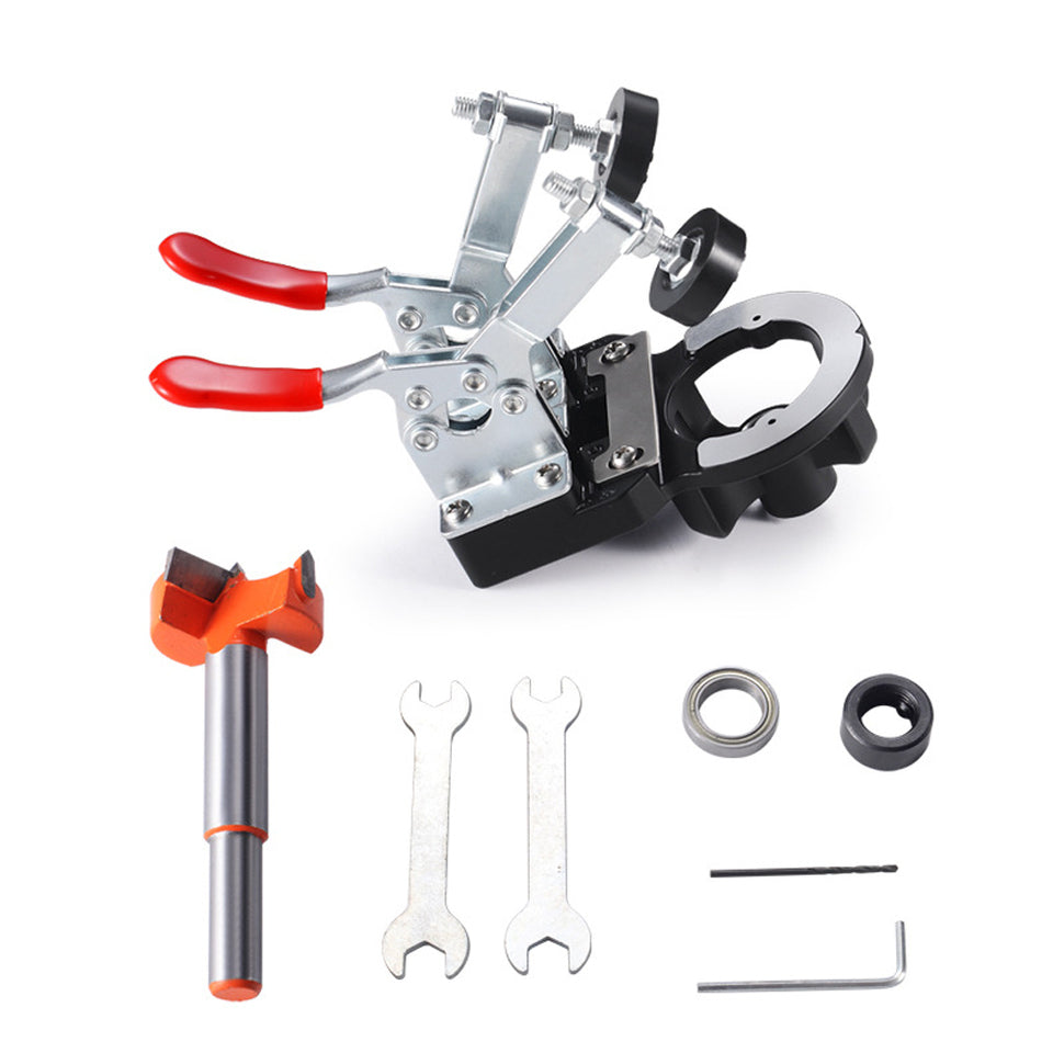 Kit Gabarit Perçage Charnière 35 mm – Guide Perceuse Porte Armoire – Localisateur Trou Charnière Invisible