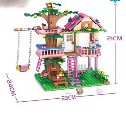 Treehouse Building Block Set 685 Pieces – Nature House with Slide – Creative Toy for Kids – Gift for Girls and Boys