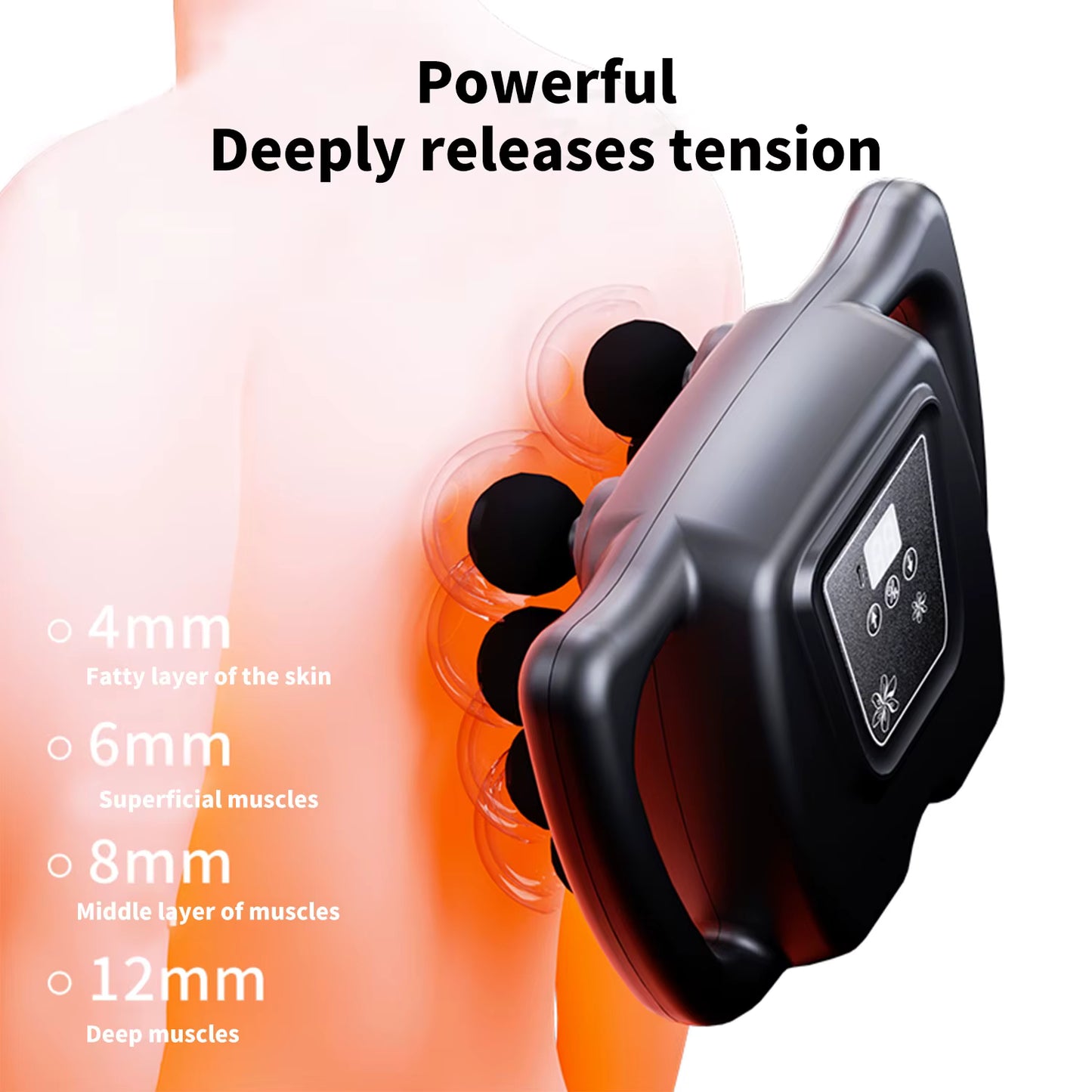 Pistolet de massage musculaire multifonction 16 têtes – Appareil de massage corps, 99 vitesses, anti-douleur, récupération sportive