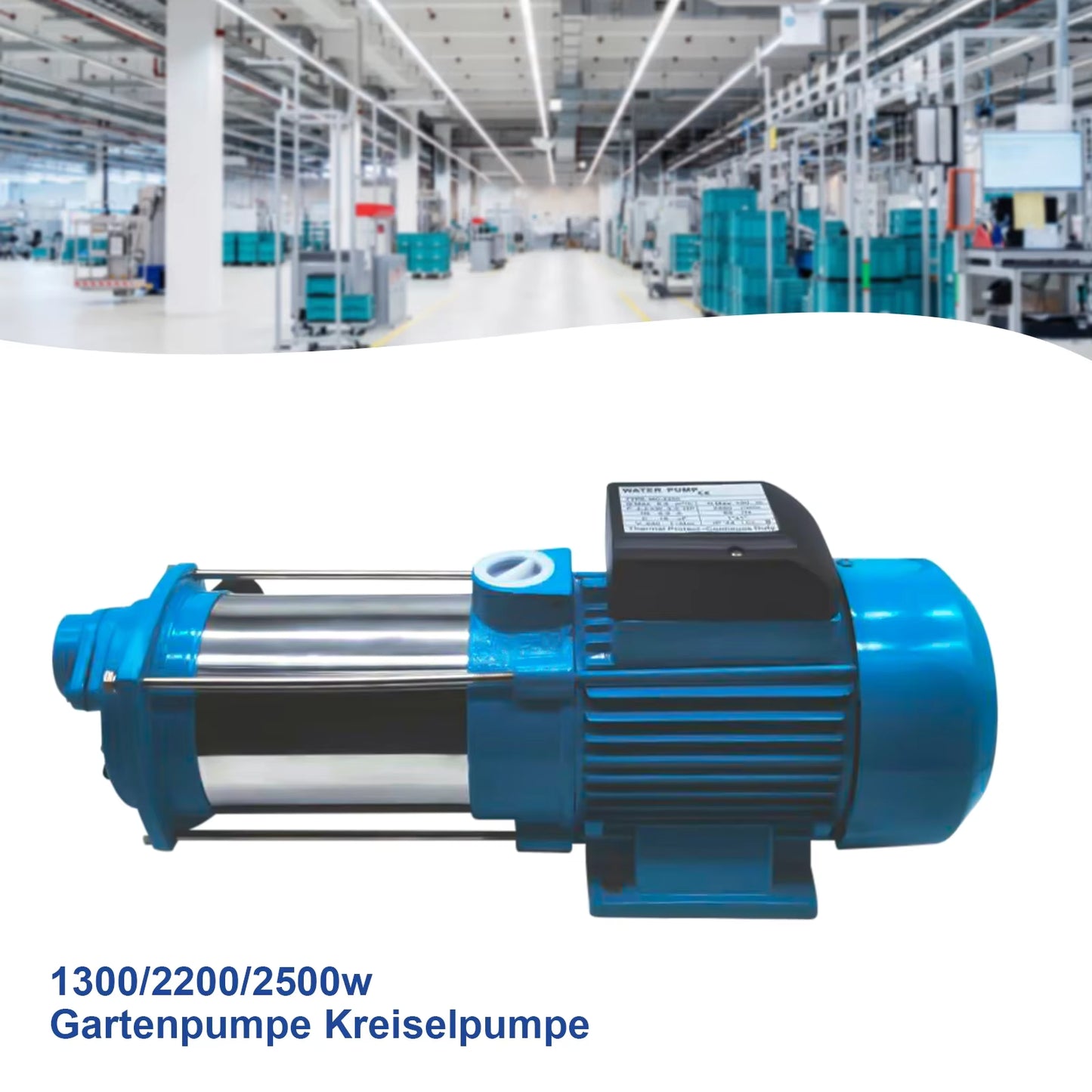 Pompe centrifuge eau domestique 1300W – 4000 L/h – Pompe de jardin arrosage – Pression élevée 220V