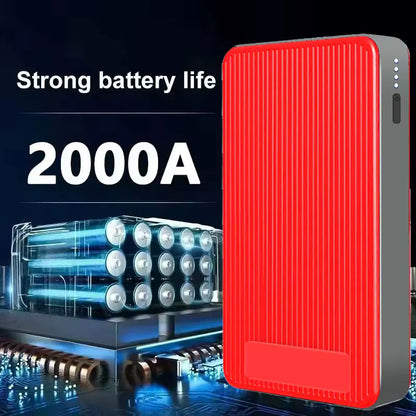 2000A 12V Car Jump Starter – Portable Battery Booster & USB Charger – Emergency Power Bank with LED