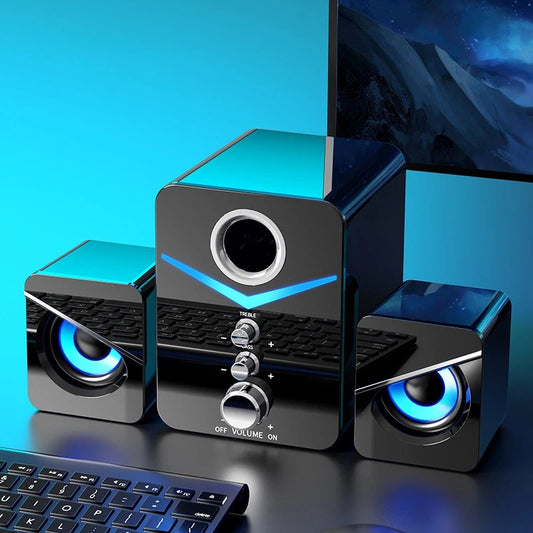Haut-Parleur Bluetooth avec Caisson de Basses – Barre de Son Mini Home Cinéma pour PC et Smartphone