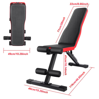 Banc de Musculation Multifonction Réglable 7 Positions – Pliable – Développé Couché & Haltères