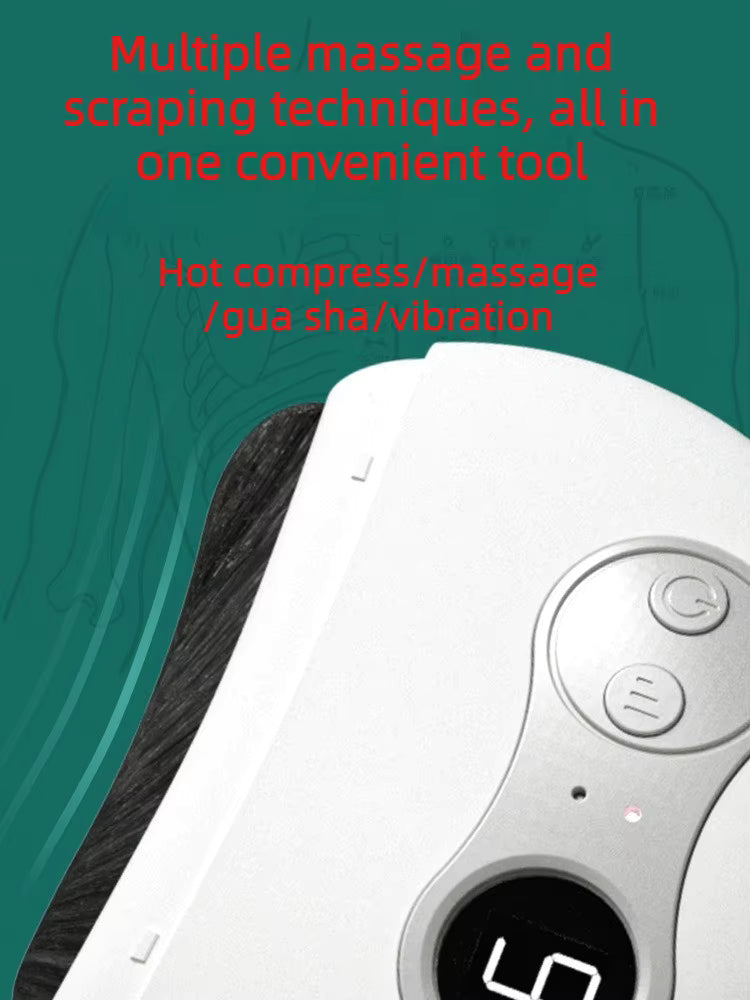 Appareil de Massage Facial Électrique Gua Sha – Instrument de Lifting Visage et Raclage des Méridiens avec Écran LED