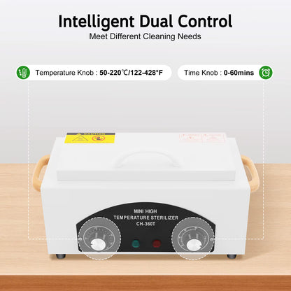 Esterilizador de calor seco 2L 300W con temporizador