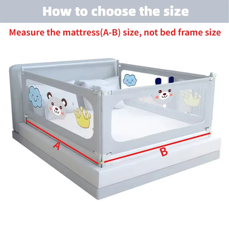 Barrière de Lit Enfant Réglable – Garde-Corps de Sécurité Relevable – Protection Bébé Lavable