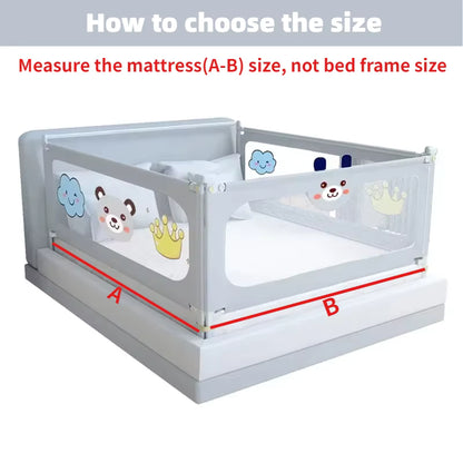 Barrière de Lit Enfant Réglable – Garde-Corps de Sécurité Relevable – Protection Bébé Lavable