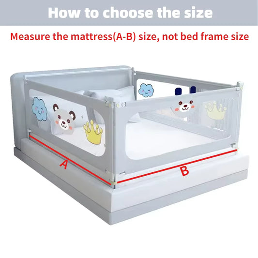 Barrière de Lit Enfant Réglable – Garde-Corps de Sécurité Relevable – Protection Bébé Lavable