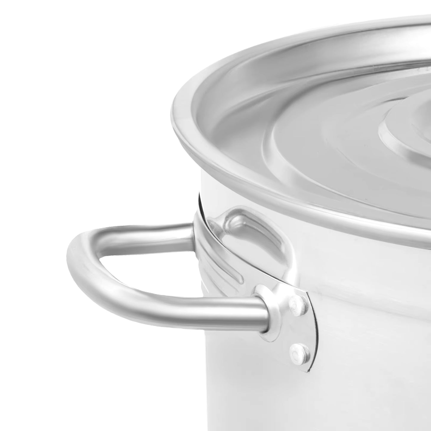 Marmite en acier inoxydable 35 litres avec couvercle – Grande capacité – Faitout cuisine professionnel – Préparation soupes et ragoûts